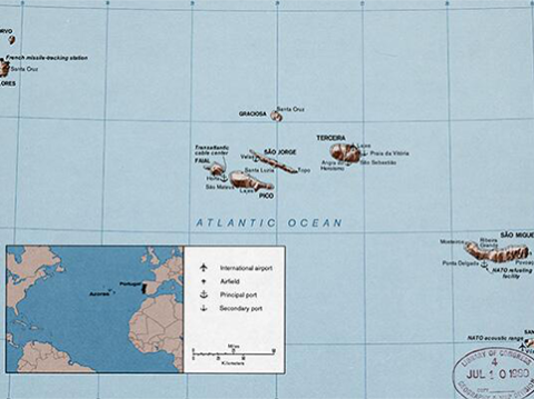 Map of the Azores Islands. *Library of Congress, Geography and Map Division.